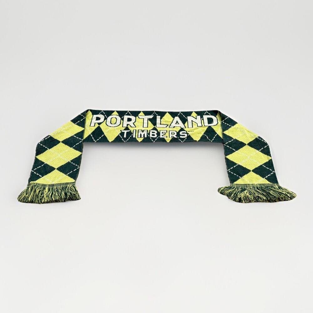 Ruffneck Scarves Unisex Green White MLS Portland Timbers Knit Scarf Size 61x7
